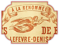 Bergamottes de Nancy : Bandeaux en papier Biscuits de Reims Lefèvre-Denise et Lefèvre-Utile 1860.